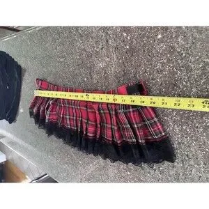 Bodyrage | Skirts | Body Rage Lace Ruffled Mini Skirt Large Black Goth ...